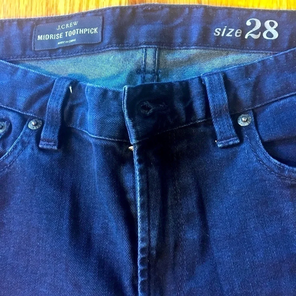 J.Crew Midrise Toothpick Ladies Jean Size 28​